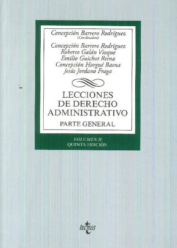 Libro Lecciones De Derecho Administrativo. Parte General, Vo