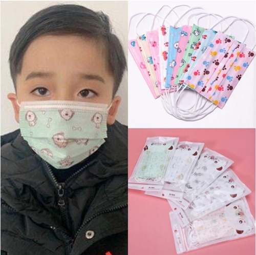 Pack: 20 Tapa Bocas / Mascarilla De 3 Capas Para Niños