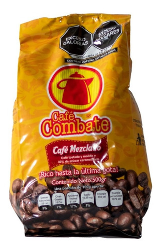 Café Comercial Combate Con 30% De Azúcar 500 G