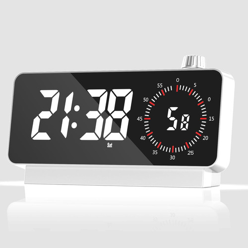 Reloj Digital De Escritorio Con Temporizador Y Alarma A Pila
