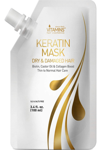 Vitamins Keratina Hair Mask Acondicionador Profundo - Repara