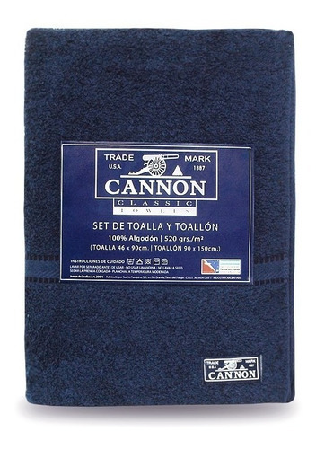 Juego Toalla Y Toallon Cannon 520gr 100% Algodon