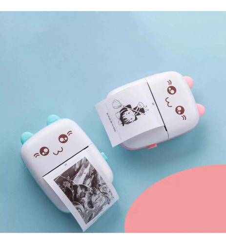 Mini Impresora Térmica Portátil Color Rosa Con 5 Rollos De Papel Adhesivo The Game House Ideal Etiquetado Organizacion Cocina Despensa Juguetes Cajas