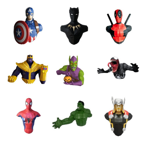 Set 15 Diseños Marvel Papercraft (formato Digital Pdf)