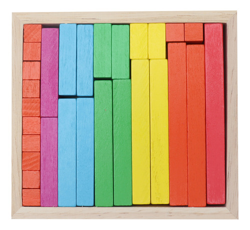 Juego Individual De Varillas Cuisenaire De Madera Para Conta