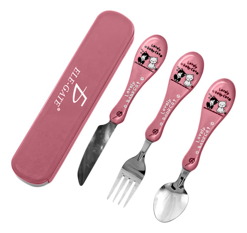 Set de Cubiertos de Acero Inoxidable Ele-Gate VAJ.05 rosa