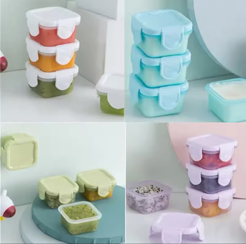 Mini Contenedor De Alimentos Set De 4 Piezas