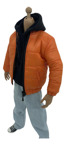 A Chaqueta De Plumón De Muñeca A Escala 1/6 De Moda Naranja