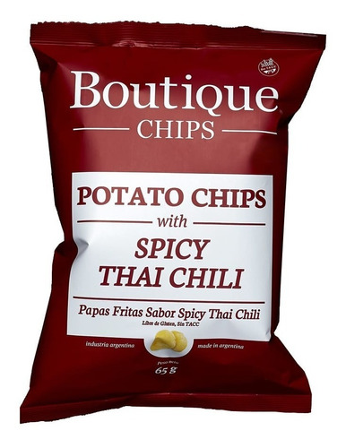 Boutique Chips Sabor Spicy Thai Chili Apto Celíaco 65gr 