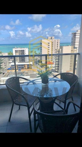 Imagem 3 de 5 de Quarto E Sala C/ Varanda Vista Mar Na Ponta Verde, Mobiliado E Decorado, Por 490mil! - 1231