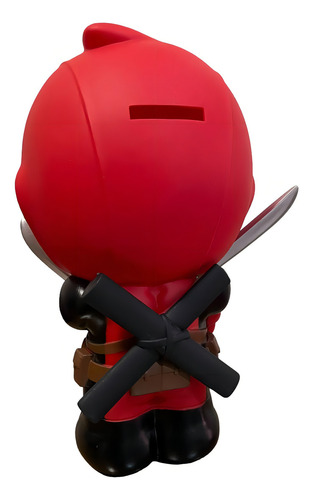 Alcancía Monogram Deadpool Con Espadas De Plástico Color Rojo