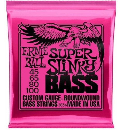 Cuerdas Para Bajo Ernie Ball 45/100 Super Slinky P02834