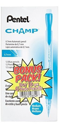 Penal17cswus - Pentel Champ Lápiz Mecánico, 0,7 Mm, Azul Bar