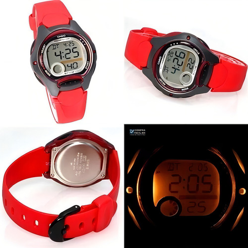 Casio Digital Lw200-av Color Rojo/Negro