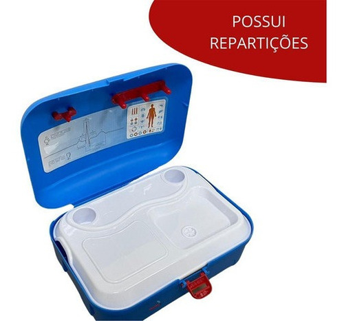 Imagem 4 de 8 de Kit Médico Infantil Maleta Com Acessórios Vira Mochila