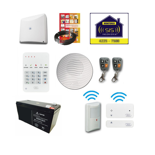 Imagen 1 de 5 de Kit Alarma Inalambrica X28 Domiciliaria Departamento Casa