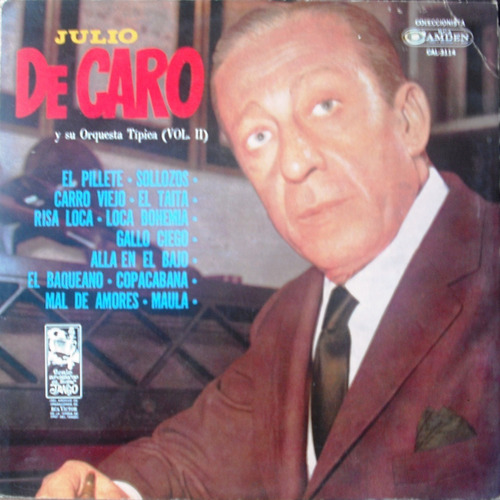 Lp Vinilo Original Julio De Caro Y Su Orq. Típica Vol. 2