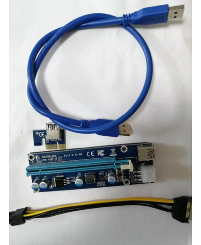 2 X Para 16x Pci-e Riser Card Com 15 Pin-6 Pin Sata Fonte De