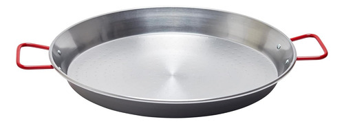 Paellera De Acero Pulido 40cm Garcima Made In Spain Plateado