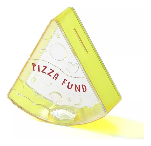Alcancía En Forma De Rebanada De Pizza Piggy Bank Color Amarillo Pizza Fund