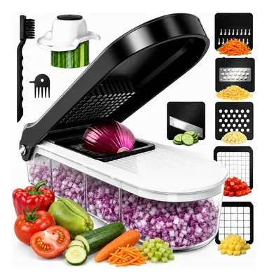 Cortador De Legumes 1,2 L Inox Frutas Queijo Ralador Picador Branco