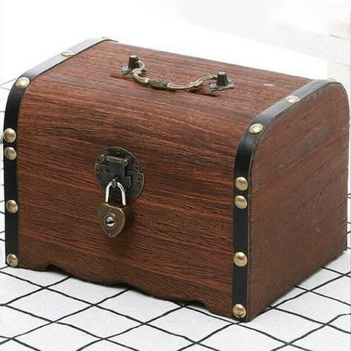 Qy Hucha Caja De Almacenamiento De Joyas Con Cerradura Caja