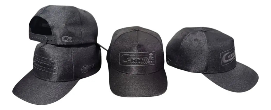 Boné Aba Curva Ceramic Power Com Regulagem Preto All Black Tamanho Único Masculino Feminino