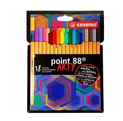 Caneta Stabilo Point 88 Arty 0.4mm 18 Cores Vibrantes