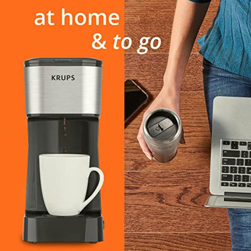 Cafetera Personal De Filtro Krups To Go Inoxidable Con