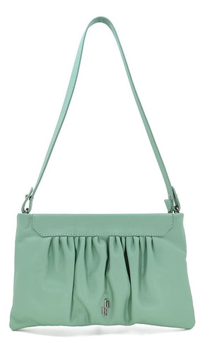 Bolsa Clutch Couro Verde Alça Removível Usaflex