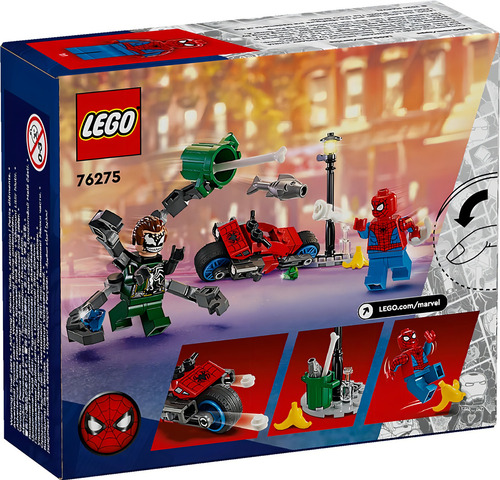 Lego Spiderman Persecución En Moto Vs. Doc Ock 77 Pcs 76275