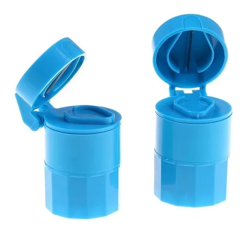 Dividir Partir Triturar Pastillas Tabletas 4 En 1 Azul Todo
