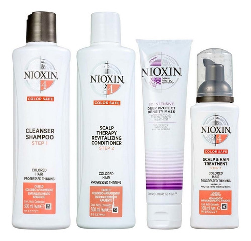  Kit Completo Nioxin 4 Cabelos Coloridos Home Care