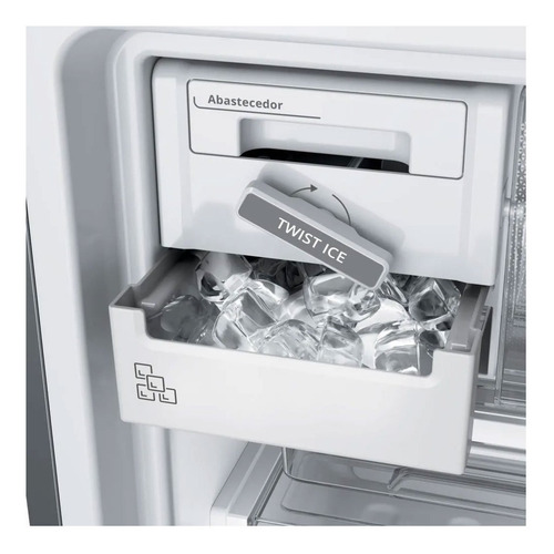 Imagem 4 de 6 de Geladeira frost free Brastemp BRE57A inox com freezer 443L 110V