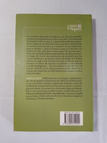 El Libro Del Arte De Vivir Anselm Grun (Usado)