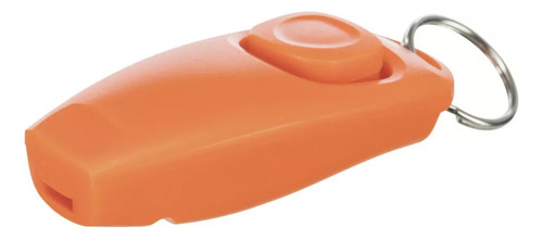 Clicker Entrenamiento Trixie Adiestramiento Para Perro Con Silbato Color Naranja