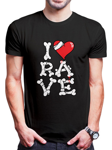 Polo Varon I Love Rave (d0961 Boleto.store)