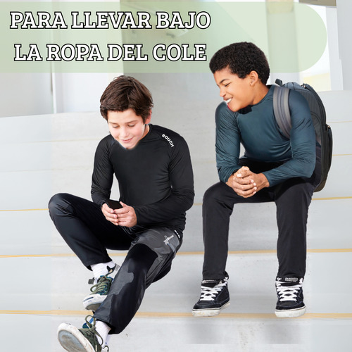 Remera Térmica + Pantalon Regalo Niños Manga Larga Frisada