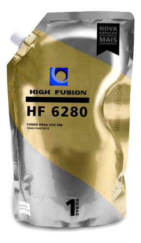 Pó Toner Hf 6280 High Fusion Bag 1 Kg Tn580 Tn650 Tn450 