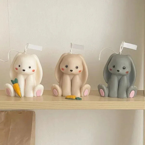 Molde Para Velas De Aromaterapia Con Diseño De Conejo 3d, Co