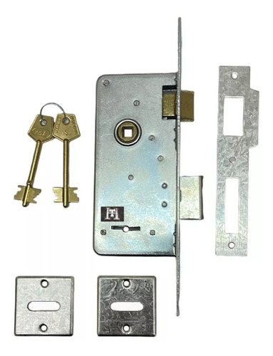 Cerradura para puerta abatible Prive Zincado 200 color plateado acabado niquelado