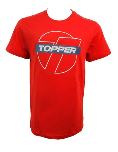 Remera Topper Gtb Mc Logo Tee Rojo Beige Niño