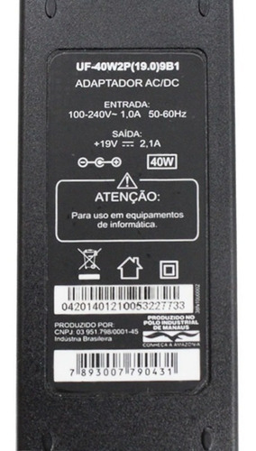 Fonte Carregador Notebook Positivo Sim+ 2460m Pa-1400-11 40