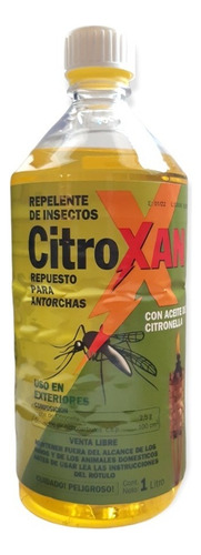 Citronella Aceite Repelente Mosquitos Citroxan X 1 Lt