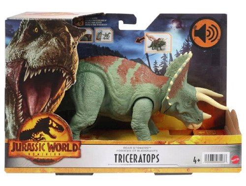 Jurassic World Dominion Triceratops Ruge Y Golpea