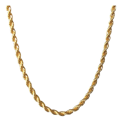 Pulseira Cordao Baiano 3,0 Folheado Em Ouro 18k