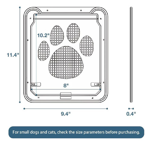 For Puerta De Perro Pequeño Con Puerta De Mosquitera