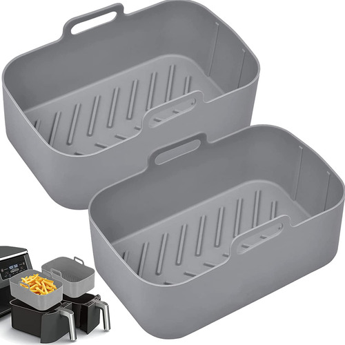 Paquete De 2 Ollas De Silicona Para Freidora, Reutilizables