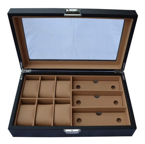 Imagen 1 de 6 de Organizador De Relojes Y Lentes Caja Calidad Premium
