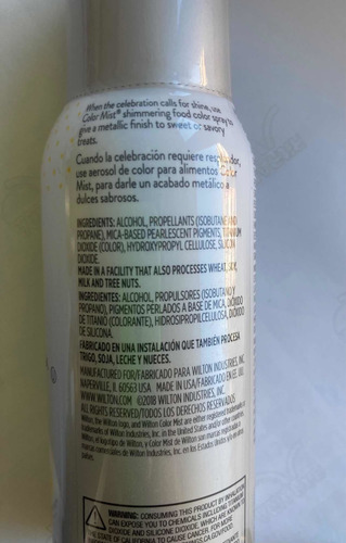 Color Mist Comestible Aerosol Color Perla Wilton